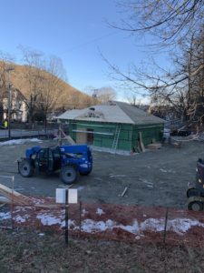 Construction for the new branch of River Valley Credit Union in Bellows Falls