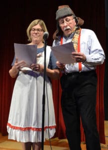 Jean and Jan Kobeski as Fibber Magee and Molly in a past year’s “Radio Follies.”
