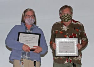 Staff recipients of “Above and Beyond Awards” at Kurn Hattin Homes: Carol Bazin and Clint Plante.