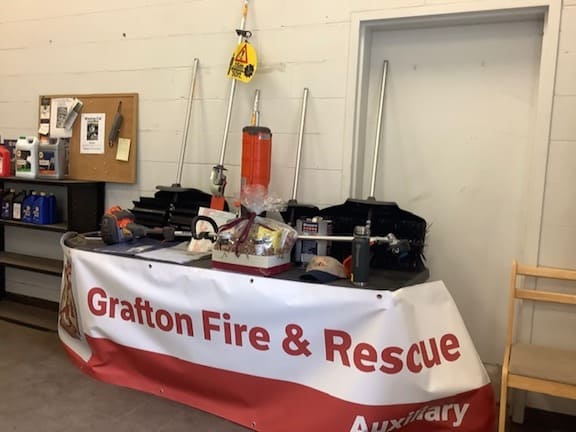 Grafton Fire and Rescue Auxiliary raffle prizes.