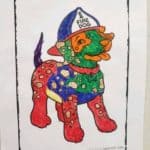 Multi-colored picture of a fire dog by Connor S.