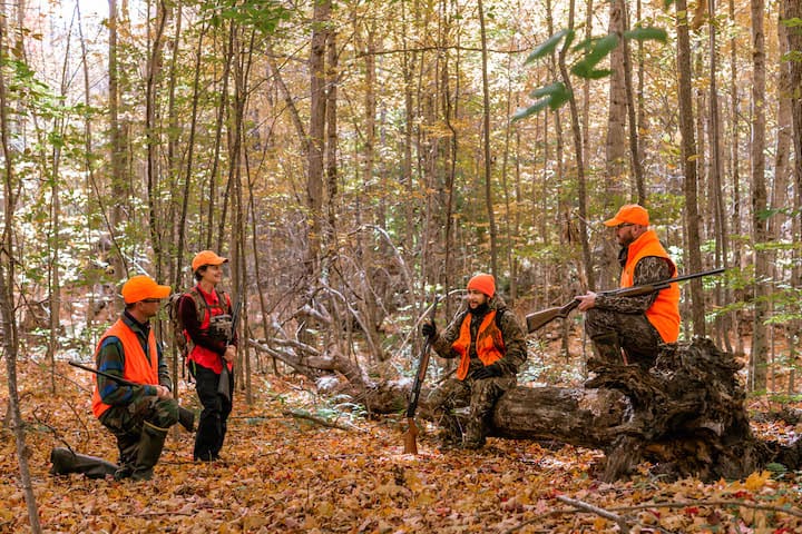 Vermont Fish & Wildlife urges wearing a fluorescent “hunter orange” hat and vest while hunting