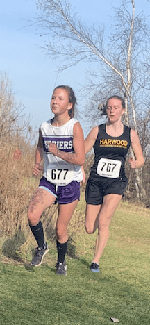 The Vermont State Meet of Cross Country Champions came down to a duel between Abby Broadley and Harwood’s Ava Thurston. They are both juniors and will be sure to face each other again.