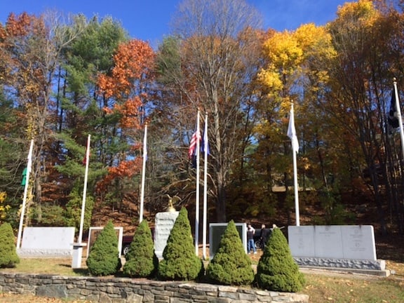 The flags at the Springfield Memorial Park honoring veterans