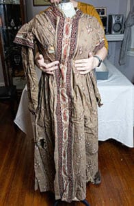 A gown found in the trunk in the Bradley Law Office of early 1800s origin