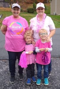 Cindy Marshall of Manchester Center with her daughter and grandchildren.