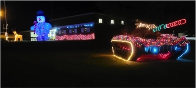 Ludlow Recreation Department's  holiday lights display.