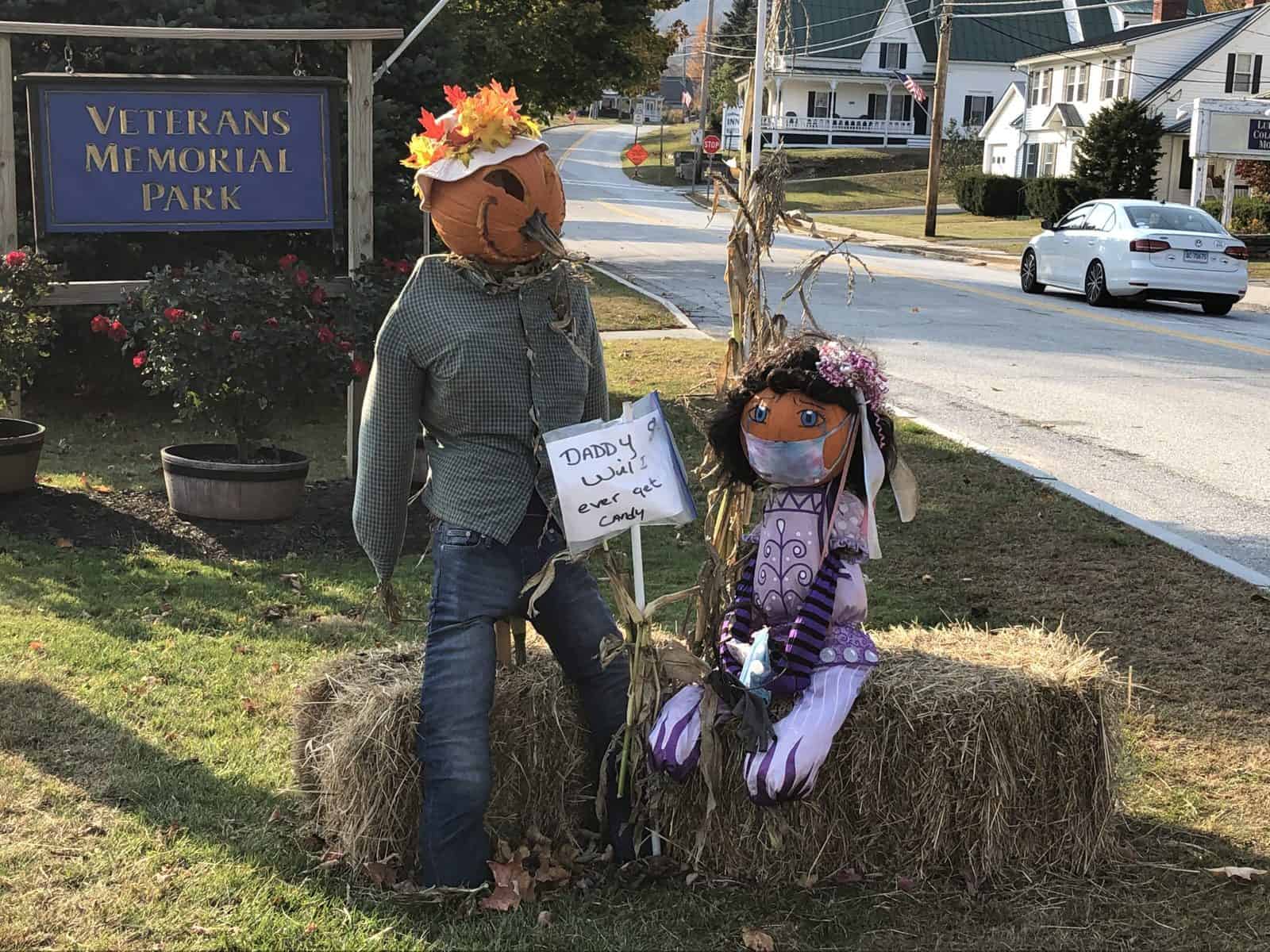  Ludlow Rec Dept. invited business and families to decorate downtown with creative scarecrows