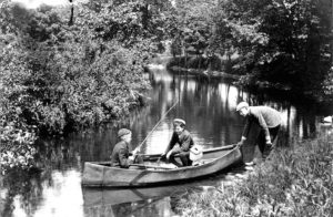 The boys going fishing circa 1915