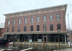 Construction on the Woolson Block storefronts is set to be completed in early 2021.