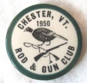 The 1950 Chester Rod & Gun Club pin