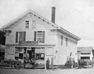 Robbins & Marsh Hardware in Depot circa 1875. Today this is Cummings Hardware's location.