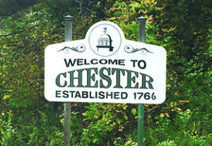 Chester town sign