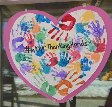Please join us in celebrating educators, staff, and students now through April 16 by hanging handprints on your front doors and in windows across the region