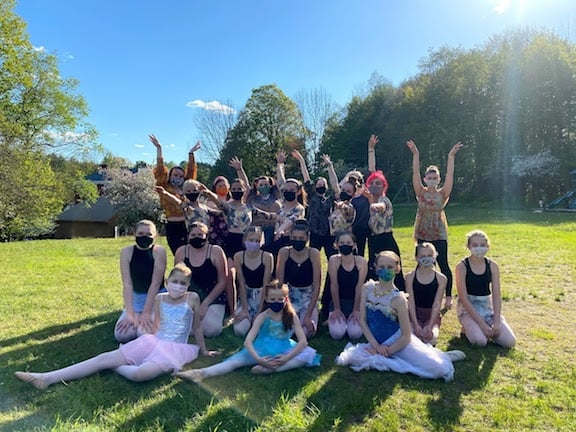 Dance Factory classes performed outside at the North School. Photo provided