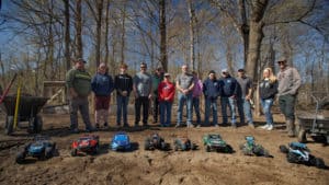 From left to right: Chris Chadwick, Caleb Bigelow, Bruce W. Wright III, Bruce W. Wright II, Robert and Karlene Glidden, Shawn and Meagan Lindberg, Pam and Buzz Lindberg, John “Rocky” Pisciotta, Rhianon and Robert Glidden. Photo by Stefan J Beaumont/Red Vault Productions