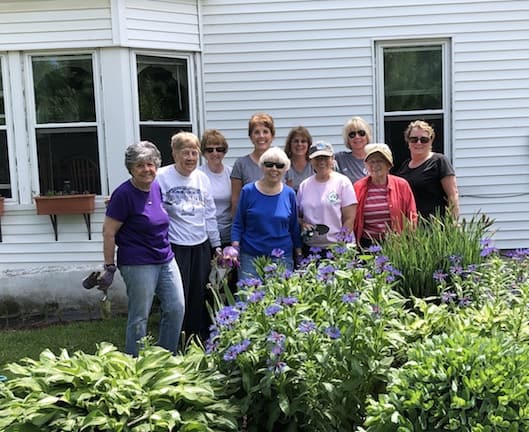 Okemo Valley Women's Club members gathered at Mountainside House for their annual garden project. Photo provided