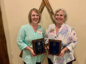 Jenifer Prouty Hoffman, Realtor of the Year, and Claudia Harris, Good Neighbor. Photo provided