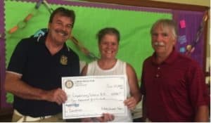 Ludlow Rotary donates to the Expeditionary School at Black River. Photo provided