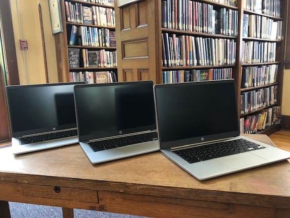Whiting Library's Chromebooks for patron use