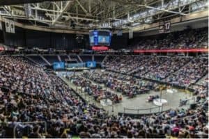 For more than 100 years, Jehovah’s Witnesses have attended in-person conventions globally, such as the one shown here in Albany, N.Y. In 2021, the “Powerful by Faith!” convention moved to a virtual platform on www.jw.org. The program will be streamed in over 500 languages in 240 lands. Photo provided by Jehovah’s Witnesses