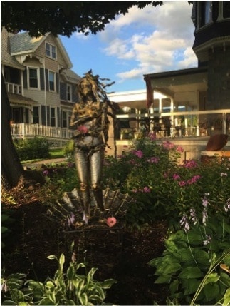 Piper Strong's metal sculpture on display. Photo provided