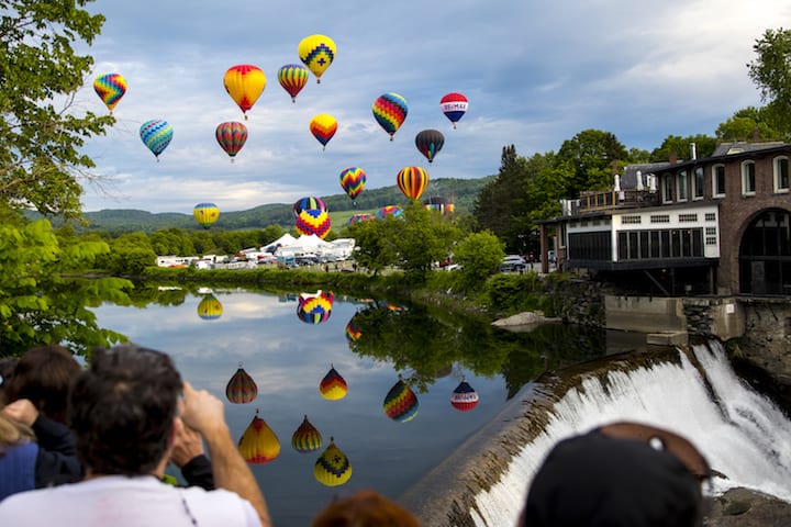 Quechee Hot Air Balloon Festival is Labor Day Weekend. Photo by Amelia Cordischi