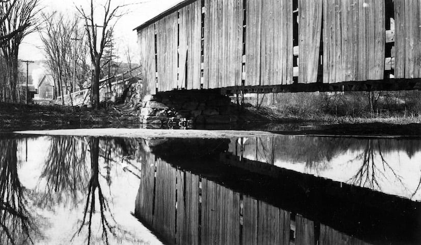 Covered bridge near the gristmill and North Street