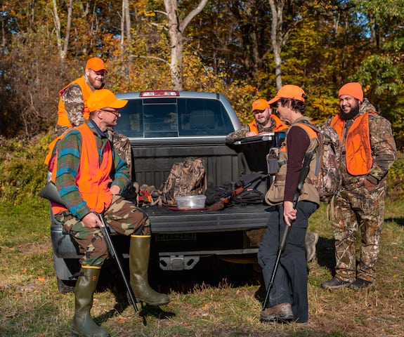 Vermont Fish & Wildlife urges wearing a fluorescent “hunter orange” hat and vest while hunting. Photo by Chris Ingram, Vermont Fish & Wildlife