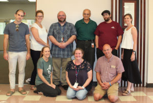 New staff, back from left: Ryan Thomas, houseparent; Shannon Niemiec, Director of Health Services; Ryan Arruda, IT support coordinator; Mike Sanborn, science teacher; Trevor Clark, cook; and Sallie Banta, houseparent. Front from left: Deborah Velto social studies teacher; Sabrina Parker, nurse; and Adam Hallock, Director of Maintenance. Not pictured: Jessie Fay, grades 3-4 teacher, and Elaine Scrivani, cook.