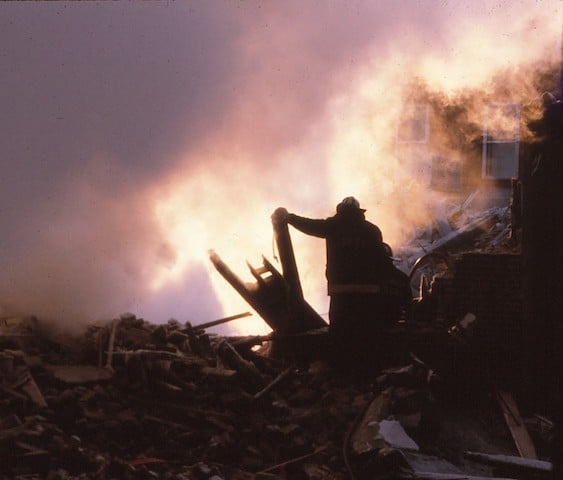 Photo taken after the collapse of the Star Hotel December 29, 1981 by Jeremy Youst and donated for use in the FACT TV documentary Call to Duty