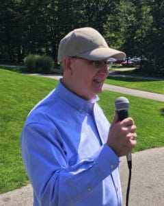 Robert S. Adcock, MBA, FACHE, CEO of Springfield Hospital sharing thanks to participants and sponsors for their support of the 2021 Golf Challenge.