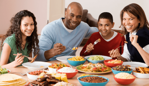 Celebrate Family Day by having a sit-down family dinner together. Photo provided