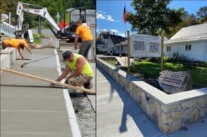 New sidewalks are constructed outside Grace Cottage along Route 35. Photo provided