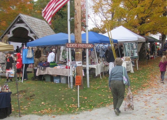 Some of the vendors at Cider Days.