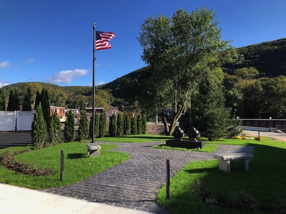 The recently completed Brown Fuller Memorial Park in Bellows Falls. Photo by Joe Milliken