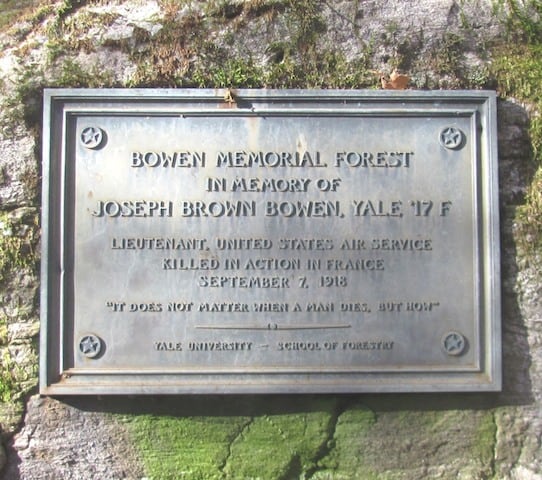 Lt. Joseph Bowen plaque. Photo by Ron Patch