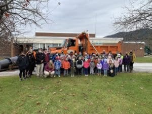 Currier Memorial students with the Snow Hunter