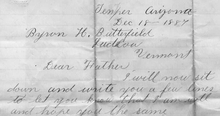 1887 Old West Letter The Vermont Journal And The Shopper 2810