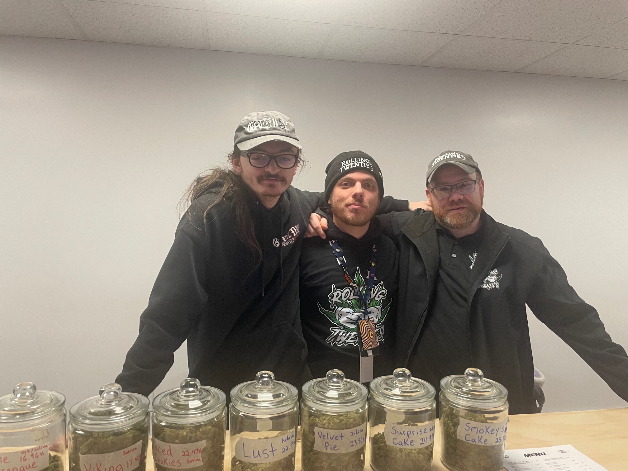 Left to right: Quentin Taylor, Brad Walsh, and Patrick Greenleaf at Rolling Twenties. Photo by Danielle Goodwin