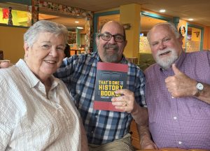 Left to right: Springfield residents Judy Trombly, Martin Cohn, and Joe Trombly at a book signing of "That’s One for the History Books: Volume 3." Photo provided
